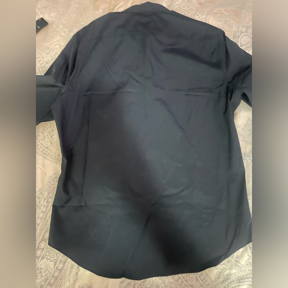 Burberry Men's Black Cotton Shirt Sz L - Picture 5 of 9